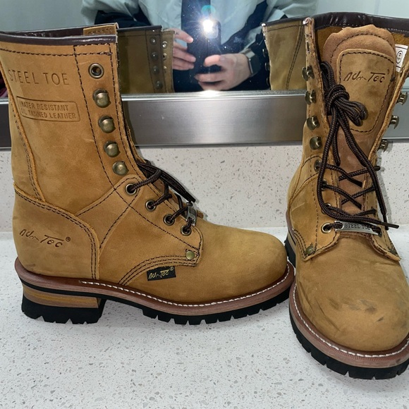 AdTec 9 Inch Super Logger Steel Toe Boots for Men, Leather Goodyear - Picture 4 of 6